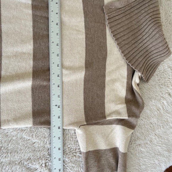 Whimsy Twee Striped Cowl Neck Button Detail Sweater Indie Sleaze Mori Kawaii - Picture 8 of 9